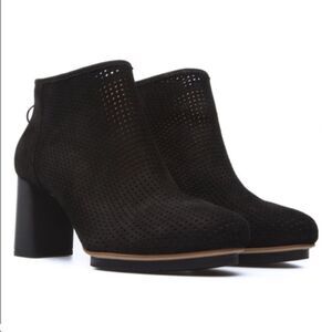 Camper Myriam Perforated‎ Black Heeled Ankle Boots 37